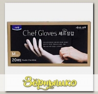 Перчатки для приготовления пищи, размер М (тонкие, неопудренные), 20 шт.